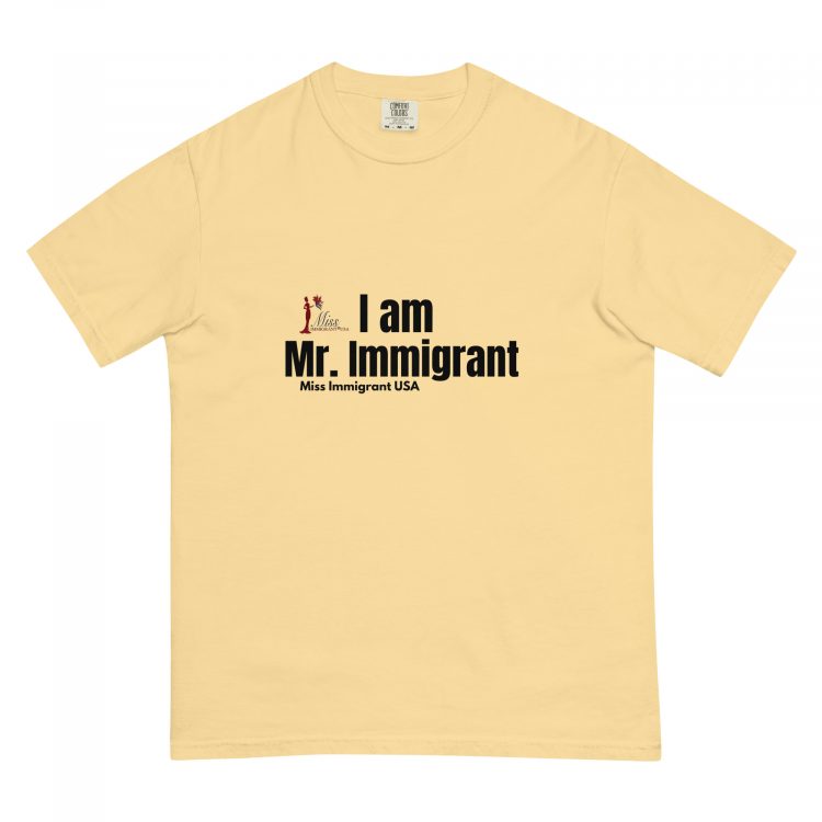 Unisex garment-dyed heavyweight t-shirt I am an immigrant - Image 7