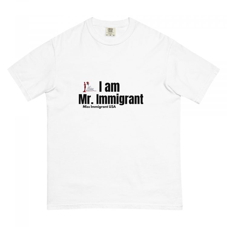 Unisex garment-dyed heavyweight t-shirt I am an immigrant - Image 8