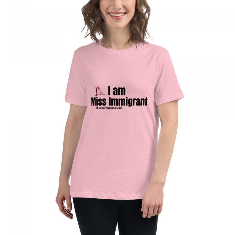 Women's Relaxed T-Shirt I am Miss Immigrant - Image 3