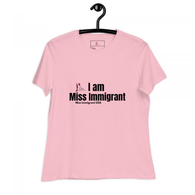 Women's Relaxed T-Shirt I am Miss Immigrant - Image 5