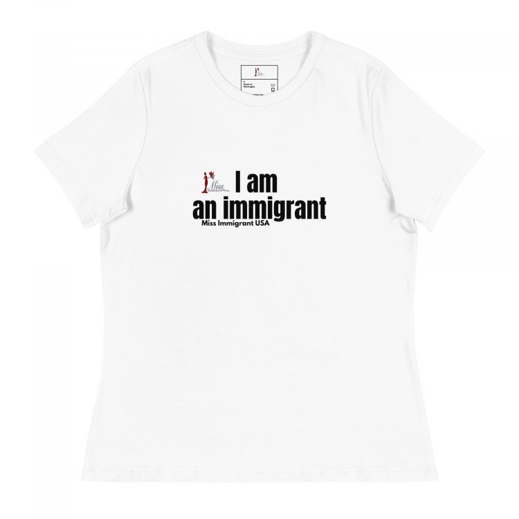 Women's Relaxed T-Shirt I am an immigrant - Image 6